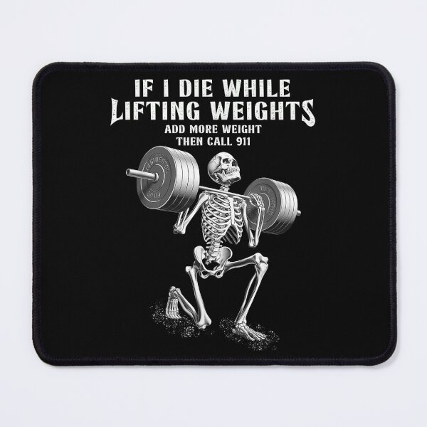 Item preview, Deadlifting Funny Skeleton designed and sold by goombi-creative.