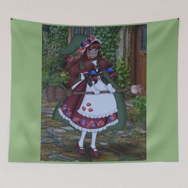 Item preview, Cottage Core Berry Witch With Background designed and sold by ImYourToxicCat .