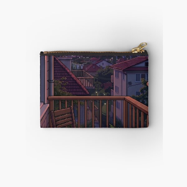 Item preview, Cozy Pixel Art Sunset Balcony designed and sold by CaseDiary.