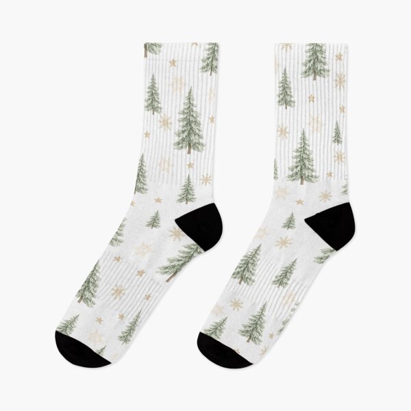 Item preview, Watercolor Christmas Tree Pattern - White Background designed and sold by PaperyAndInk.