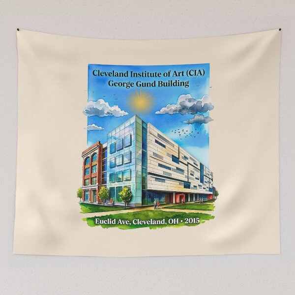 Item preview, Modern Art Institute Watercolor Architectural Graphic designed and sold by EvergreenPark - Tee Studio.