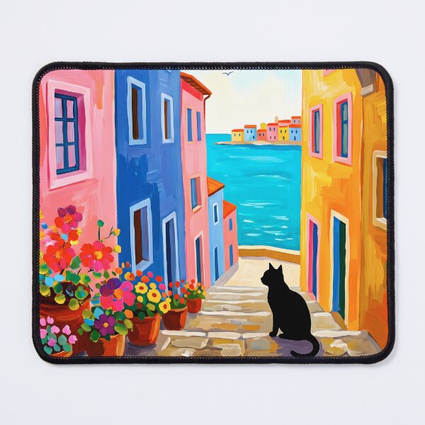 Item preview, Black Cat parís Window View Art designed and sold by Timegraf.