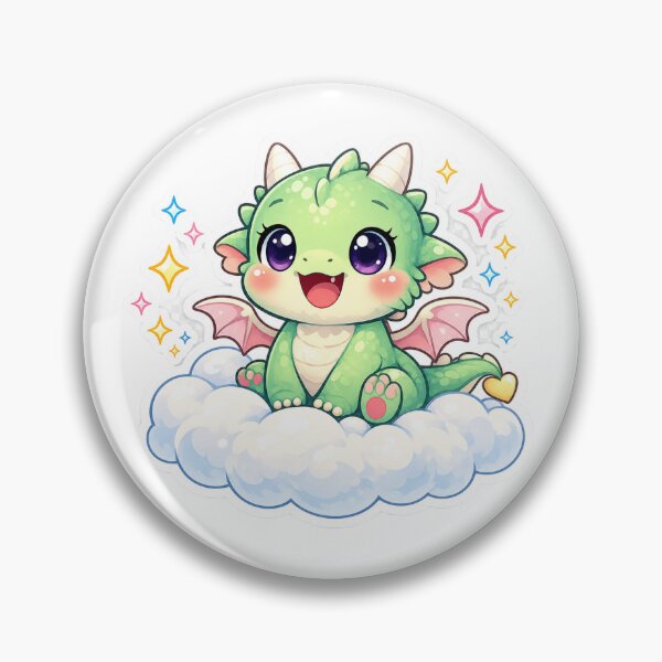 Item preview, Cute Baby Dragon Sitting on a Cloud Kawaii Sticker | Fantasy Dragon | Pastel Chibi Dragon | Magical Cute Sticker designed and sold by Sidra digital art 8277237.