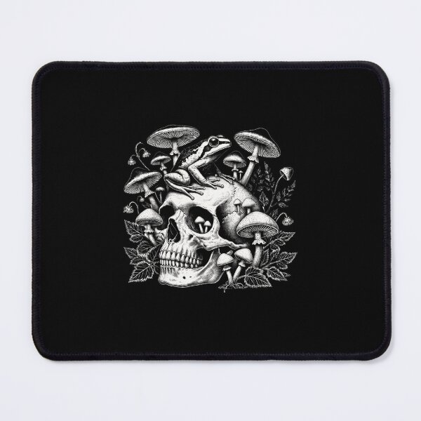 Item preview, Gothic Frog Skull and Mushroom Dark Cottagecore Woodland Design Halloween designed and sold by MiALopezArt.