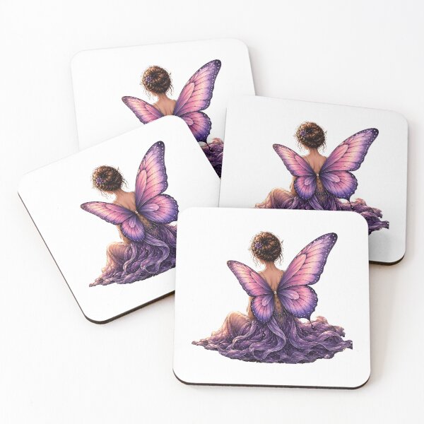 Item preview, Purple Butterfly Fairy Girl designed and sold by Manifestsusan.
