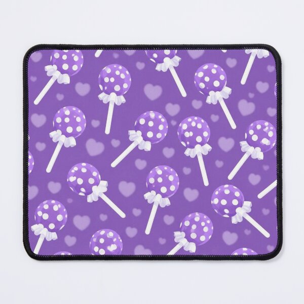 Item preview, Cute Purple Polka Dot Lollipops and Hearts Seamless Pattern Throw Pillow designed and sold by FestivityFinds.
