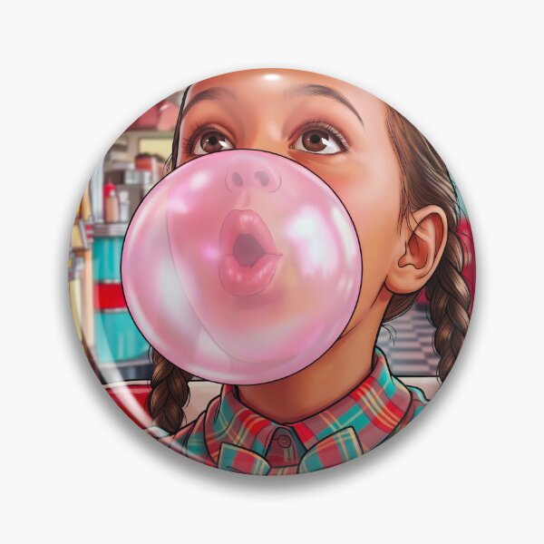 Item preview, The girl with the bubble gum designed and sold by PopAlien.