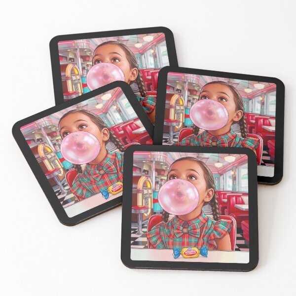 Item preview, The girl with the bubble gum designed and sold by PopAlien.