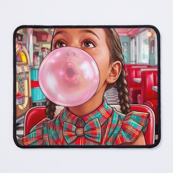 Item preview, The girl with the bubble gum designed and sold by PopAlien.