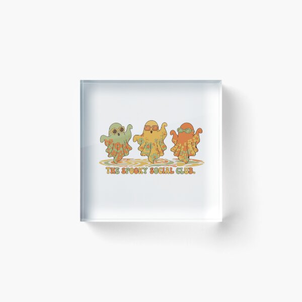 Item preview, The Spooky Social Club | Retro Halloween Ghosts | Cute Vintage Halloween | Groovy Floral Ghosts | Kawaii Spooky Season designed and sold by MrDev.