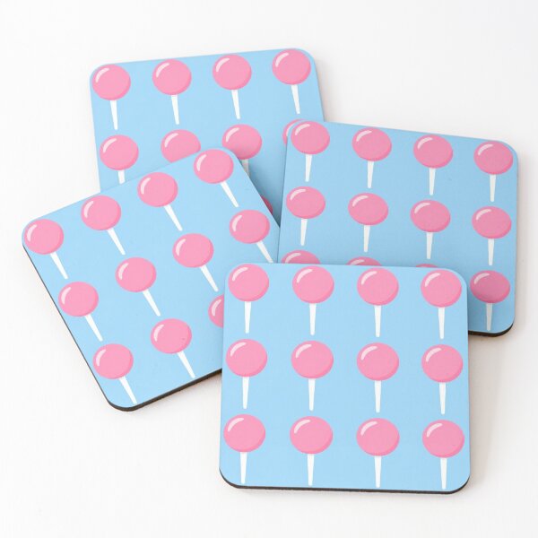 Item preview, Cute Pink Lollipops on Blue Background Seamless Pattern Throw Pillow designed and sold by FestivityFinds.