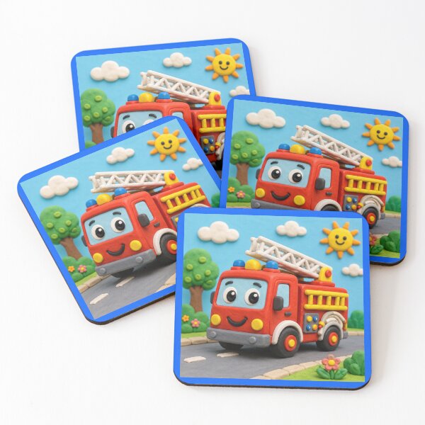 Item preview, Firetruck - clay designed and sold by AcornAndPebble.