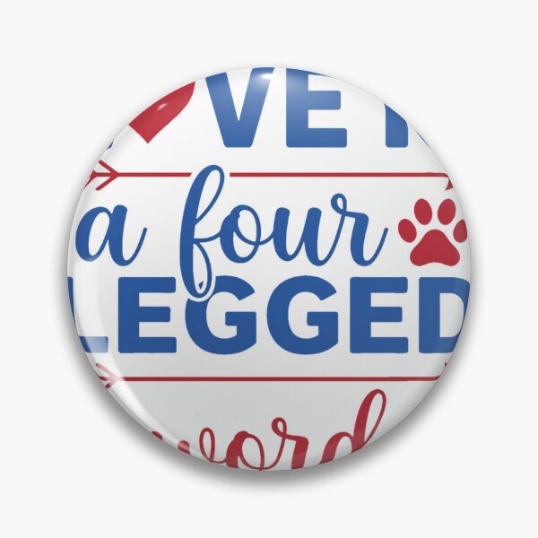 Item preview, Love is a Four Legged Word - Blue Text Classic T-Shirt designed and sold by Voila-creative.