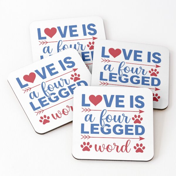 Item preview, Love is a Four Legged Word - Blue Text Classic T-Shirt designed and sold by Voila-creative.