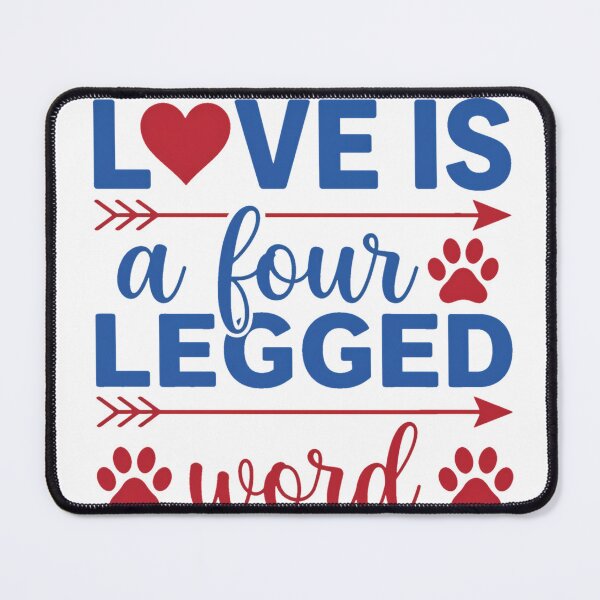 Item preview, Love is a Four Legged Word - Blue Text Classic T-Shirt designed and sold by Voila-creative.