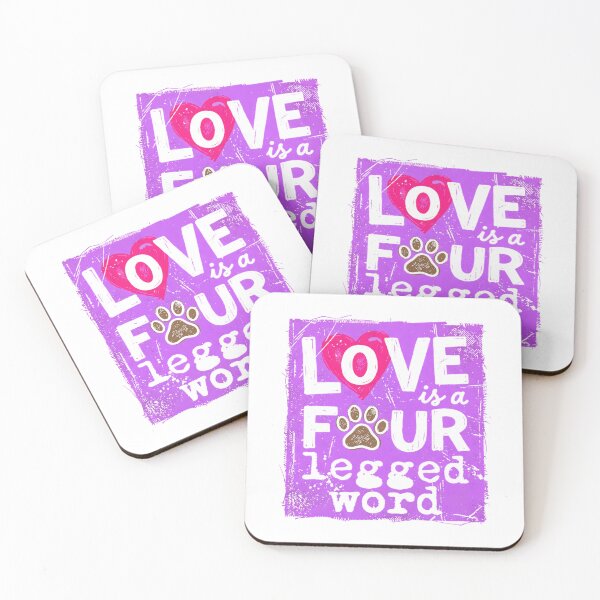 Item preview, Love is a Four Legged Word - Dark Pink Paw Active T-Shirt designed and sold by Othinus.
