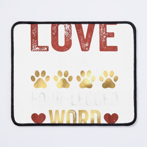 Item preview, Love is a Four Legged Word - Light Text on Black Background Oversized T-Shirt designed and sold by Badriiiii.