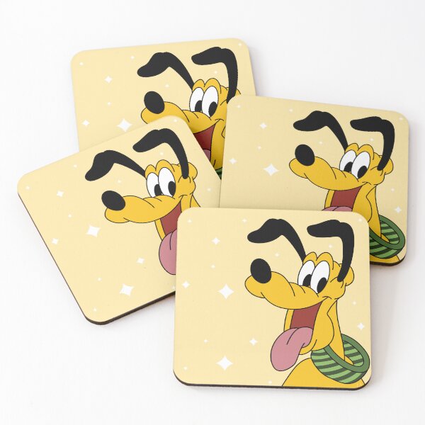 Item preview, Happy Pluto Dog Yellow Background Vector Illustration designed and sold by LudmylArt.