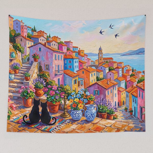 Item preview, Black Cat parís Window View Art designed and sold by Timegraf.