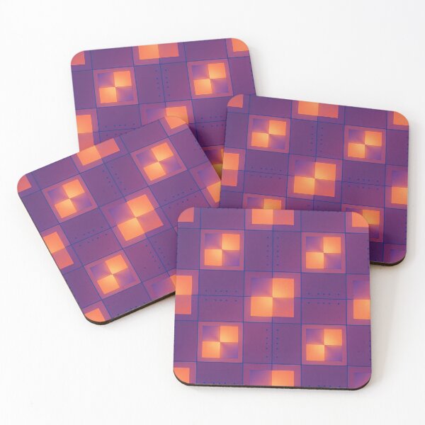 Item preview, Abstract Neon Purple and Orange Geometric Grid Pattern iPhone Case designed and sold by FestivityFinds.