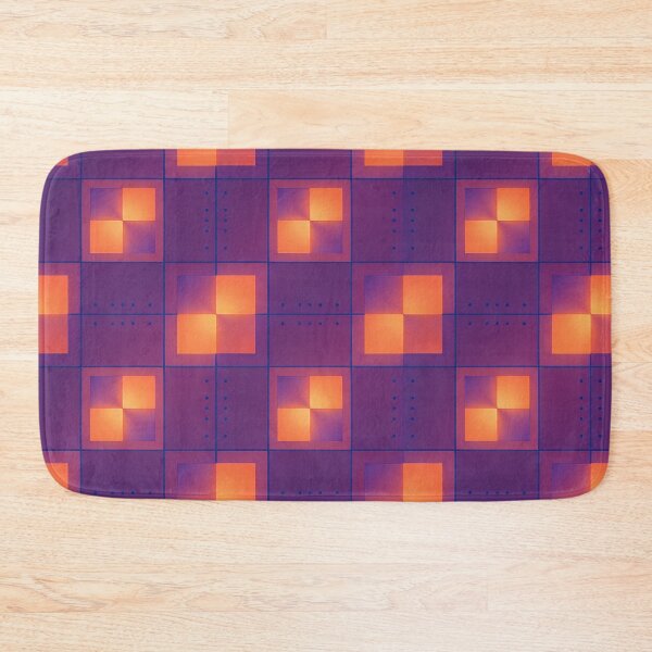 Item preview, Abstract Neon Purple and Orange Geometric Grid Pattern iPhone Case designed and sold by FestivityFinds.