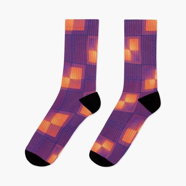 Item preview, Abstract Neon Purple and Orange Geometric Grid Pattern iPhone Case designed and sold by FestivityFinds.