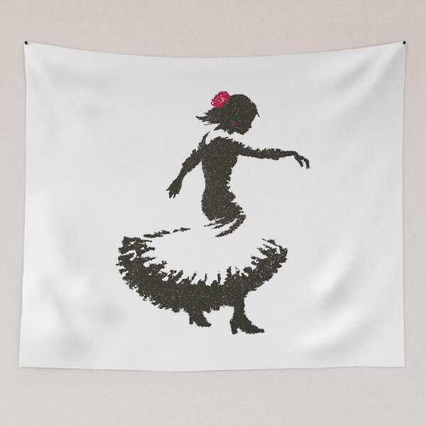 Item preview, Rhythmic Flamenco Movement Sharp Urban Stencil Accent designed and sold by EdvvinStudios.