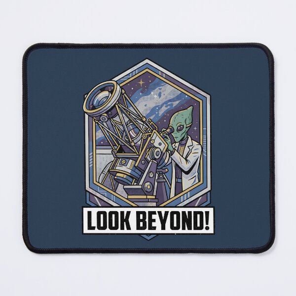 Item preview, Alien Scientist Looking Through Telescope Look Beyond Graphic designed and sold by DuckOddity.
