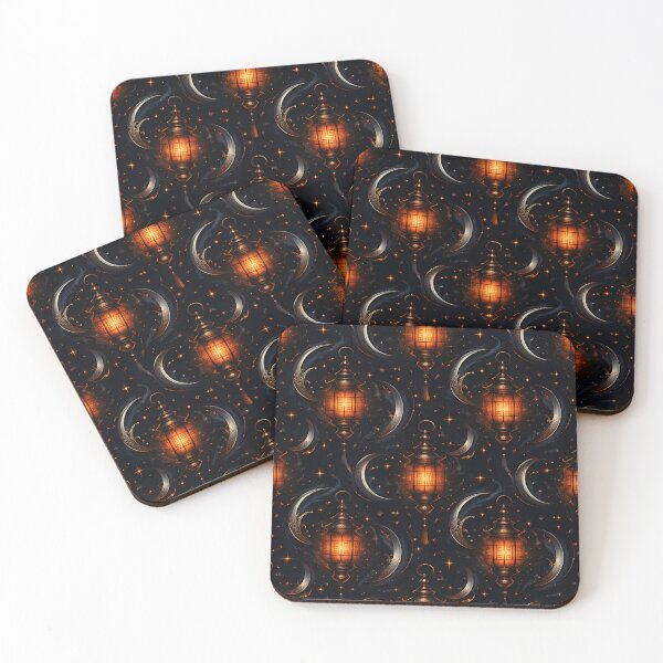 Item preview, Gothic Celestial Glowing Lanterns and Crescent Moons Tapestry designed and sold by FestivityFinds.