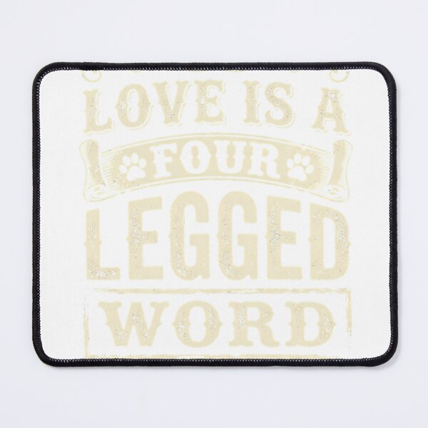 Item preview, Love is a Four Legged Word - Black with Paw Oversized T-Shirt designed and sold by JJLetterDesigns.
