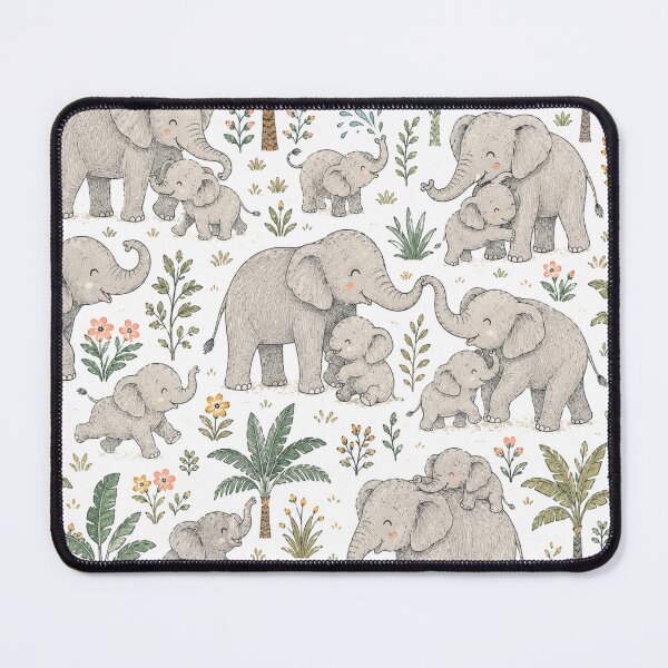 Item preview, Cute Elephant Pattern for playful, seamless wildlife-inspired designs. designed and sold by Ink Matrix.