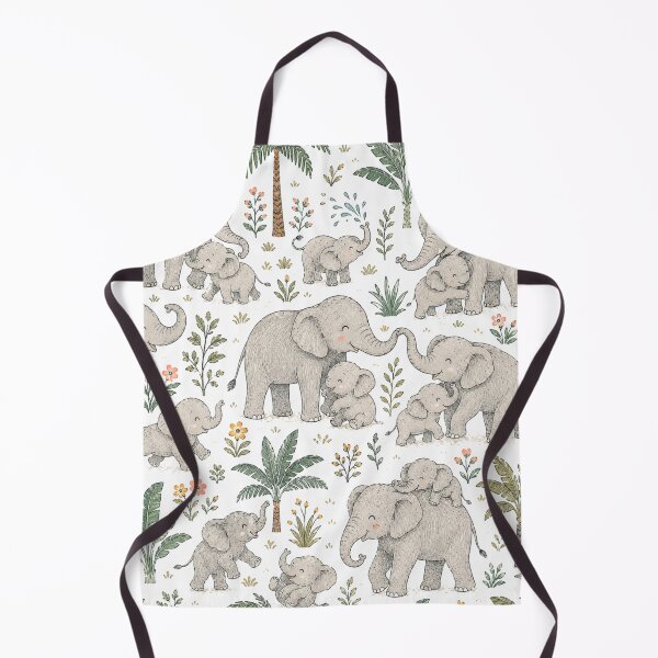 Item preview, Cute Elephant Pattern for playful, seamless wildlife-inspired designs. designed and sold by Ink Matrix.