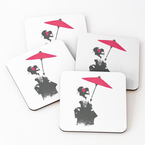 Item preview, Traditional Japanese Geisha Elegant Flow Splatter Portrait designed and sold by EdvvinStudios.