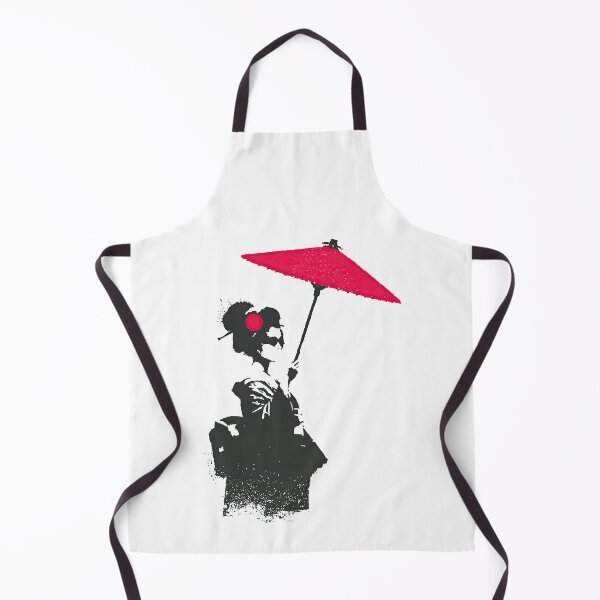 Item preview, Traditional Japanese Geisha Elegant Flow Splatter Portrait designed and sold by EdvvinStudios.