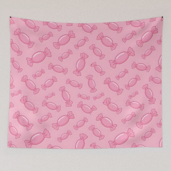 Item preview, Cute Pastel Pink Candy Wrapper Seamless Pattern Throw Pillow designed and sold by FestivityFinds.