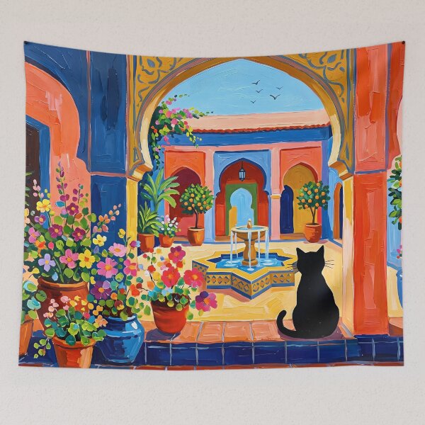 Item preview, Black Cat parís Window View Art designed and sold by Timegraf.