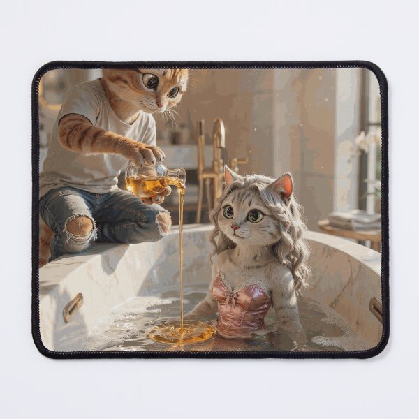 Item preview, Mermaid Cat Bath Time designed and sold by LowenMacrae.
