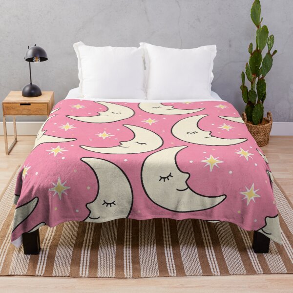 Item preview, Cute Celestial Moon and Stars Pink Aesthetic Tapestry designed and sold by FestivityFinds.