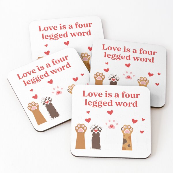 Item preview, LOVE IS A FOUR LEGGED WORD CAT Oversized T-Shirt designed and sold by KTY-NUSS.