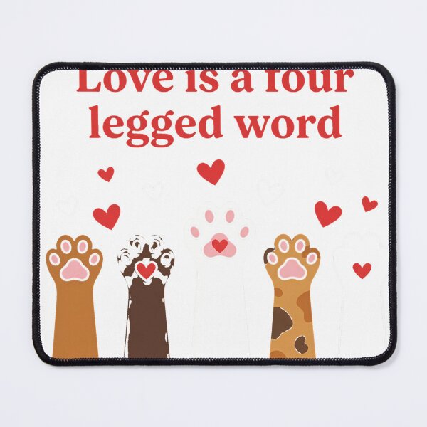 Item preview, LOVE IS A FOUR LEGGED WORD CAT Oversized T-Shirt designed and sold by KTY-NUSS.