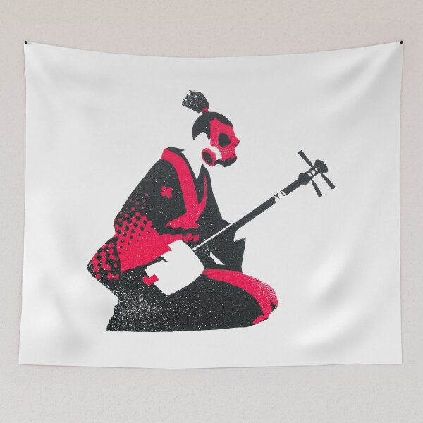 Item preview, Modern Subversion Geisha Wearing Industrial Gas Mask designed and sold by EdvvinStudios.