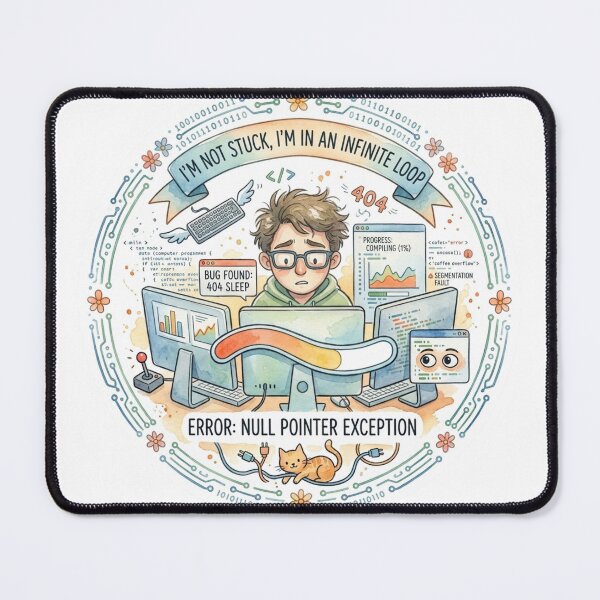 Item preview, Infinite Loop Programmer Humor Funny Coding Software Developer designed and sold by DreamyBrushArt.