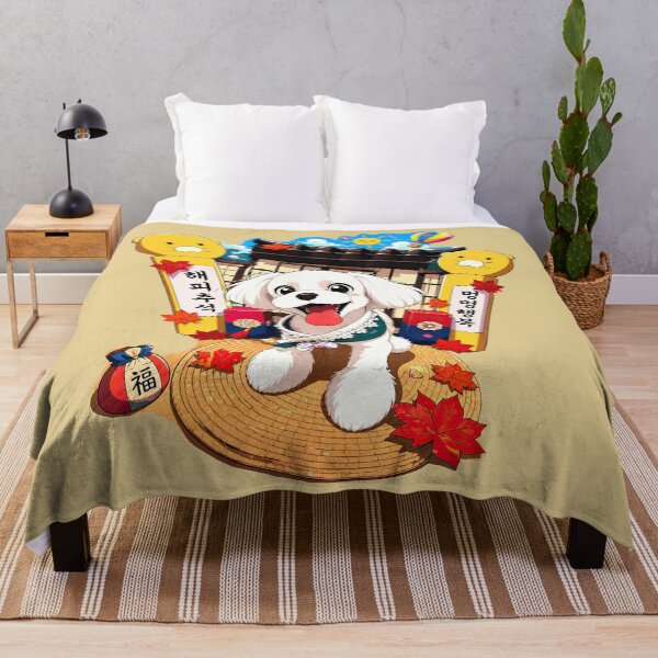 Item preview, Cute Dog in Hanbok Korean Chuseok Illustration designed and sold by colorful-white.