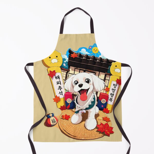 Item preview, Cute Dog in Hanbok Korean Chuseok Illustration designed and sold by colorful-white.