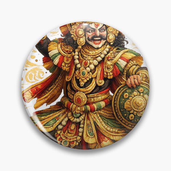 Item preview, Yakshagana Warrior Traditional Karnataka Folk Art T-Shirt designed and sold by BhavyaMR.