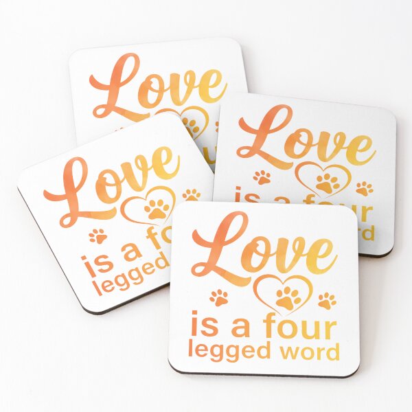 Item preview, Love Is A Four Legged Word Dog Lover Puppy Lover Essential T-Shirt designed and sold by KTY-NUSS.