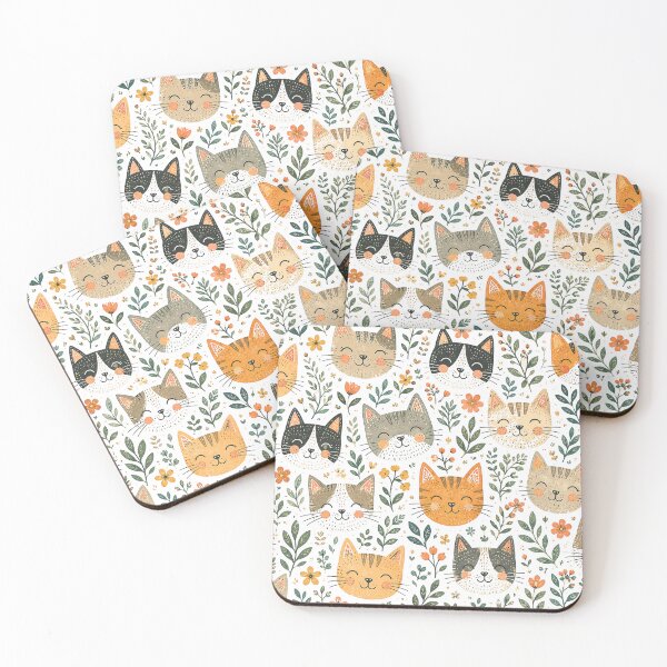 Item preview, Elegant Cat Pattern for stylish decor and premium feline-inspired designs. designed and sold by Ink Matrix.