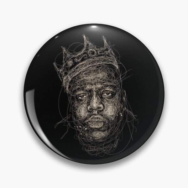 Item preview, Notorious BIG Crown Scribble Portrait designed and sold by Zoedoesarts.