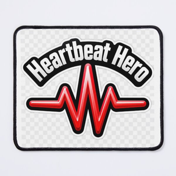 Item preview, Heartbeat Hero Medical Doctor Nurse Heart ECG Healthcare Die-Cut Sticker designed and sold by MR4me.