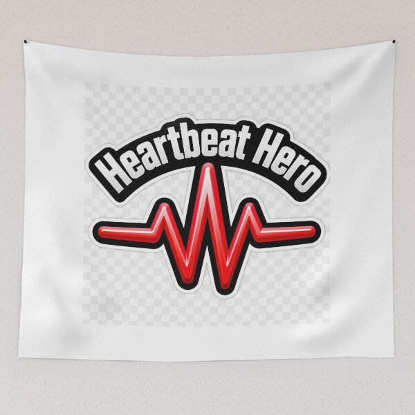 Item preview, Heartbeat Hero Medical Doctor Nurse Heart ECG Healthcare Die-Cut Sticker designed and sold by MR4me.
